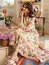 Light Yellow Georgette Floral Printed Fit & Flare Dress